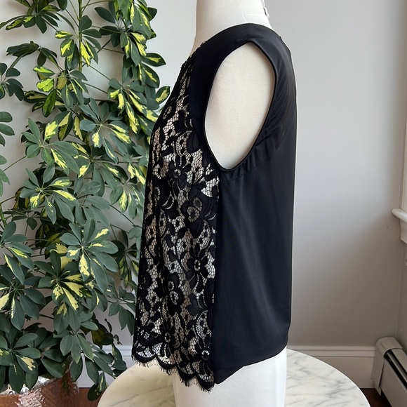 Pink Tartan Black Lace Top. Size M - Picture 4 of 11